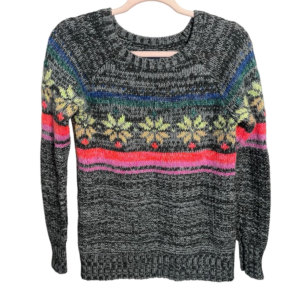 American Eagle Jegging Sweater Wool Blend Fair Isle
